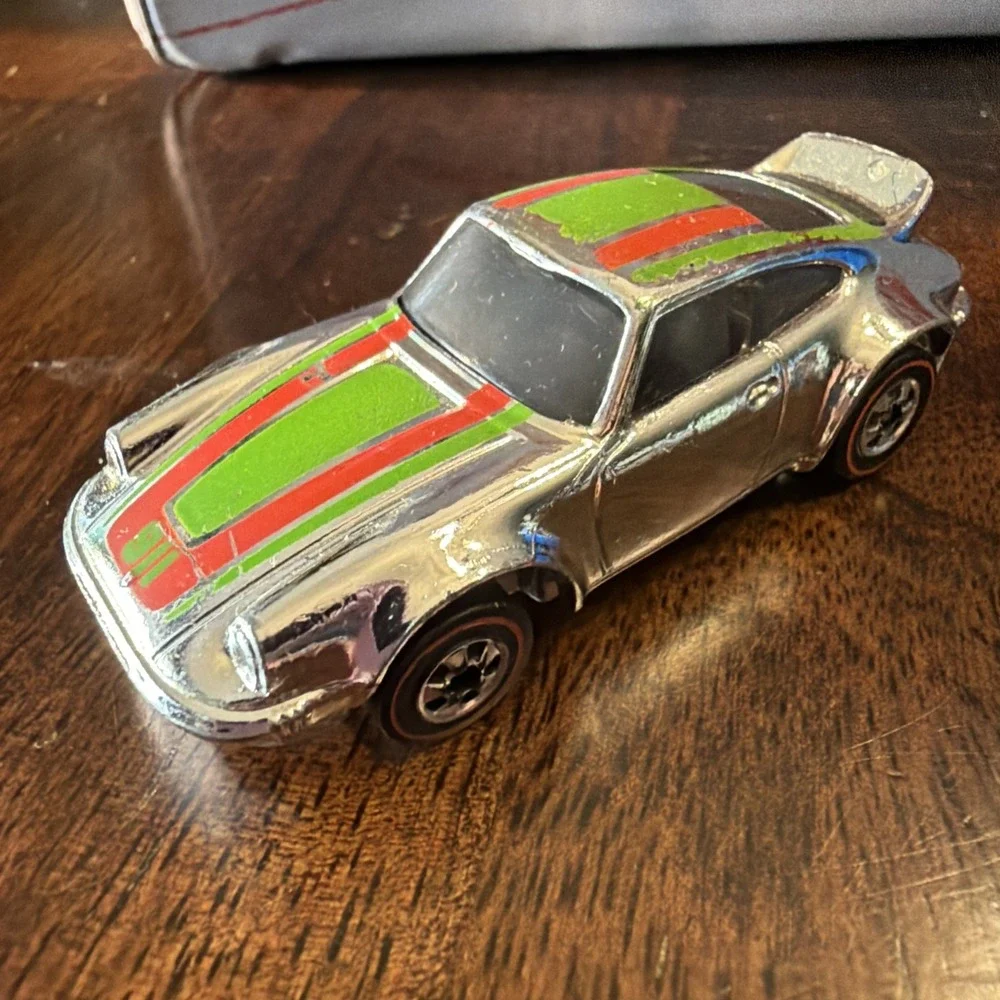 Vintage Mattel Hot Wheels Redline Porsche P-911 Super Chrome